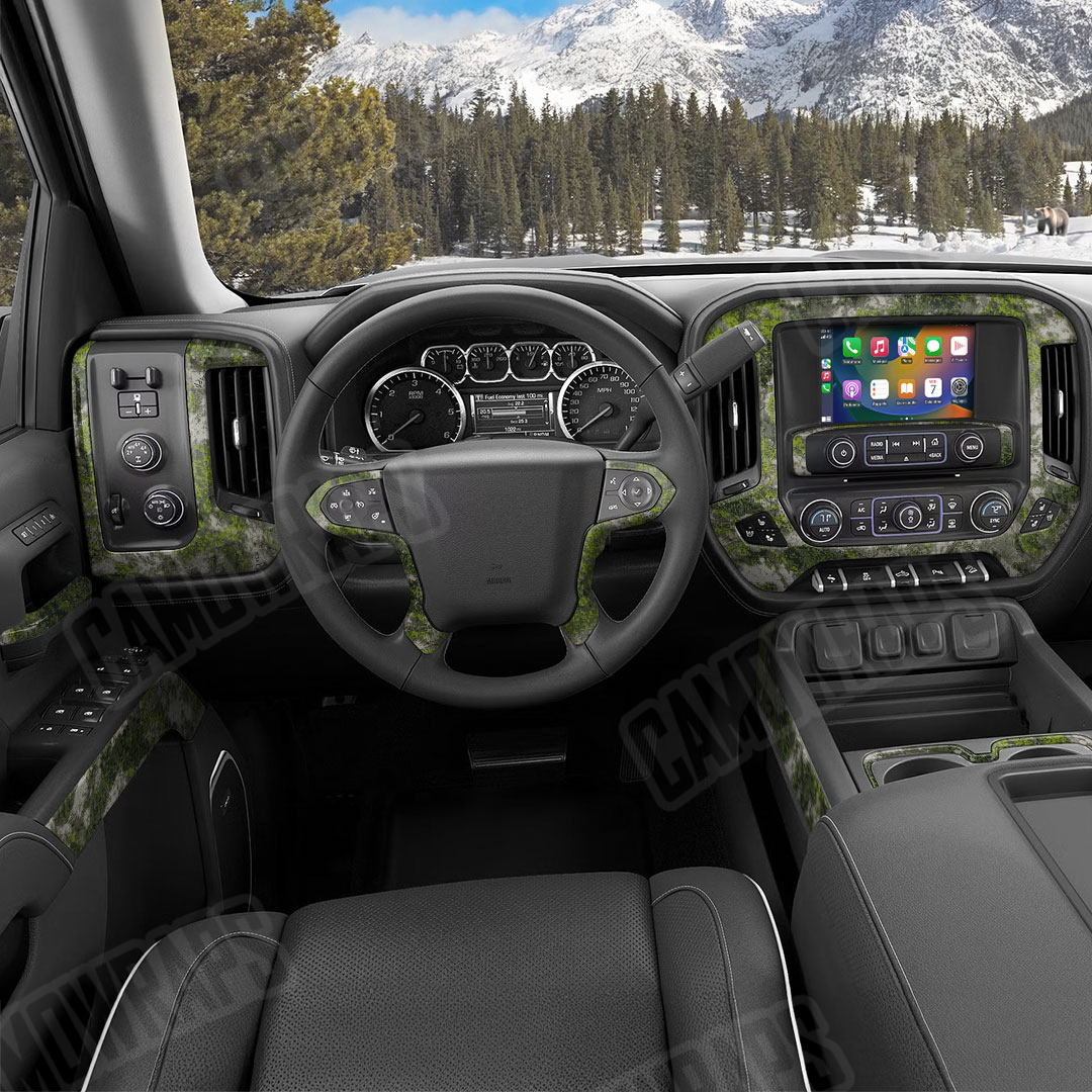 Veil Moss Monster Camo Car Interior Skin