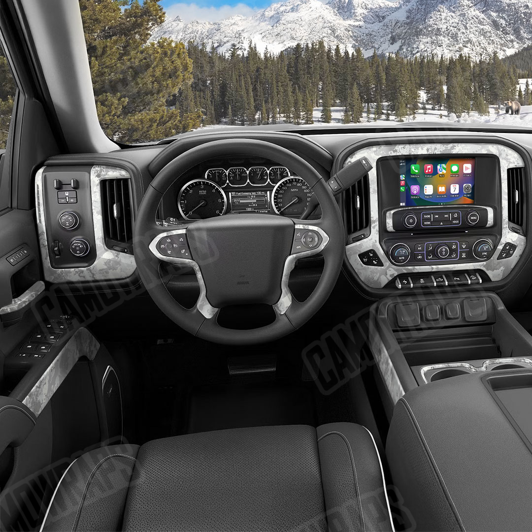 Veil Stoke Whiteout Camo Car Interior Skin