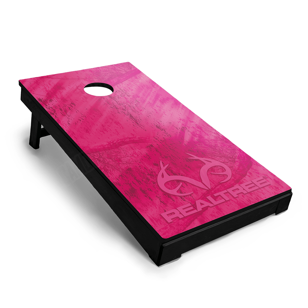 Realtree Fishing Magenta Cornhole Vinyl Wrap