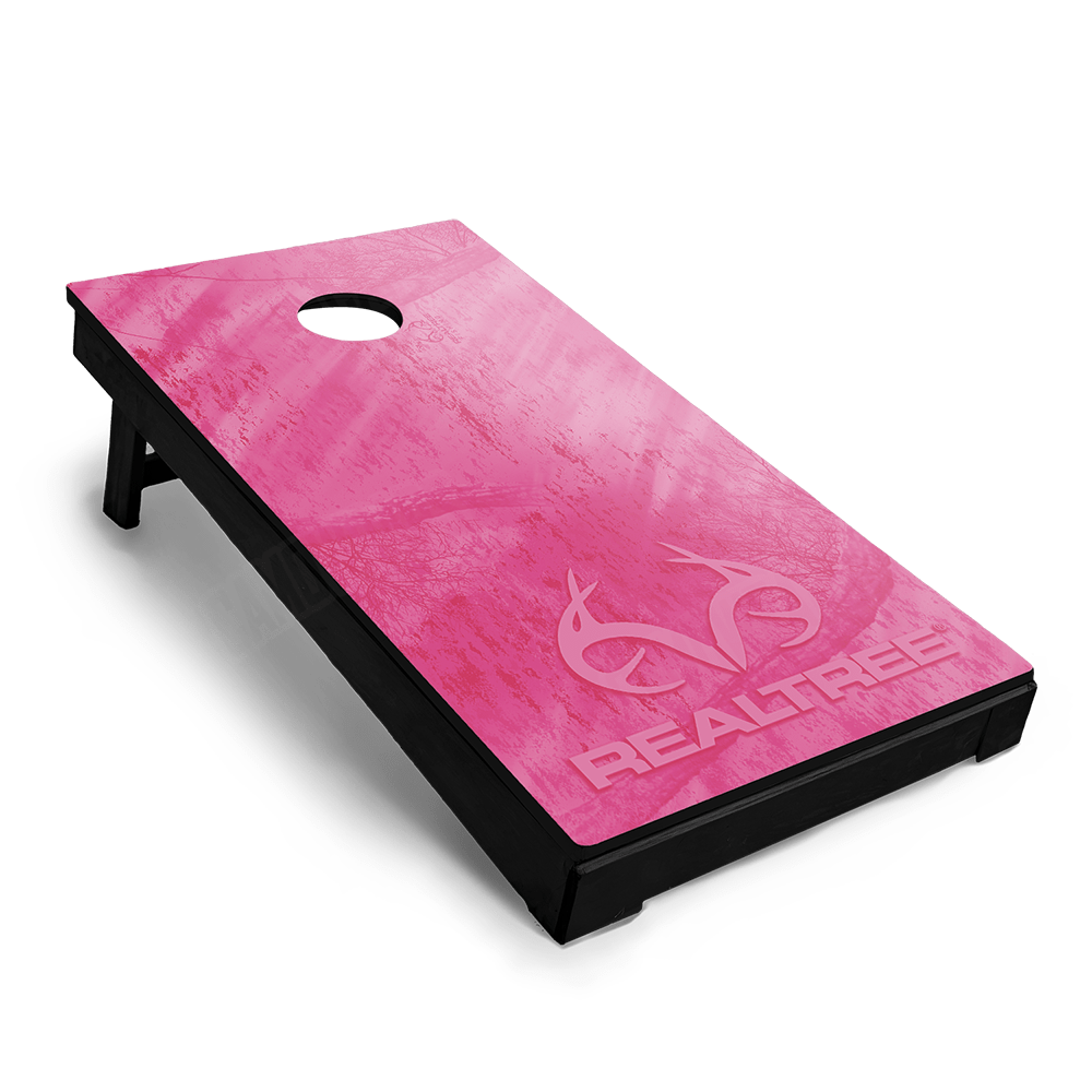 Realtree Fishing Pink Cornhole Vinyl Wrap