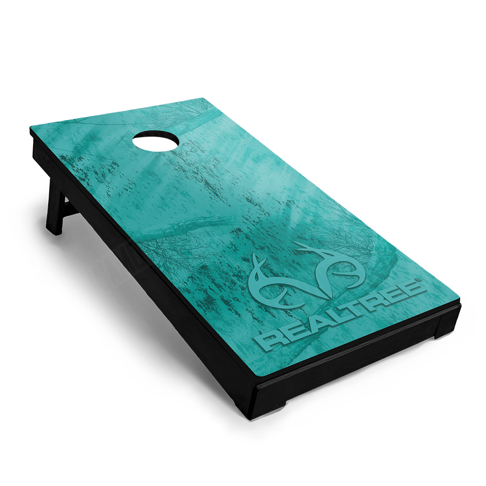 Realtree Fishing Tiffany Blue Cornhole Vinyl Wrap