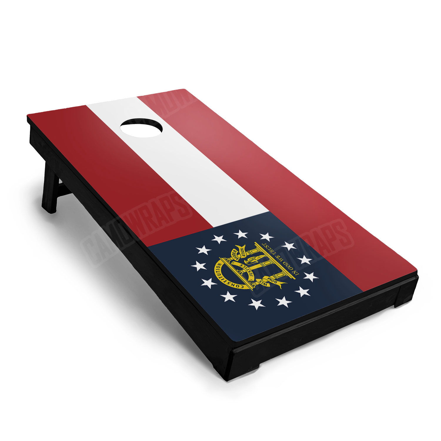 US States Georgia Flag Cornhole Vinyl Wrap