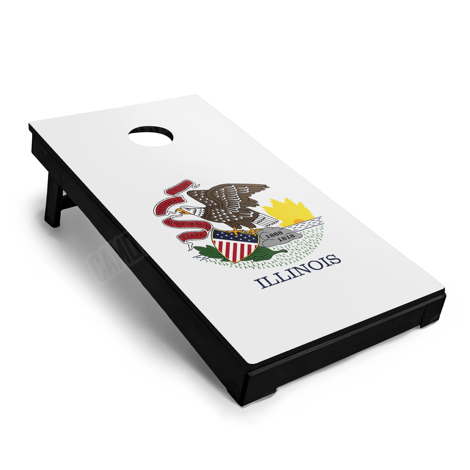 US States Illinois Flag Cornhole Vinyl Wrap