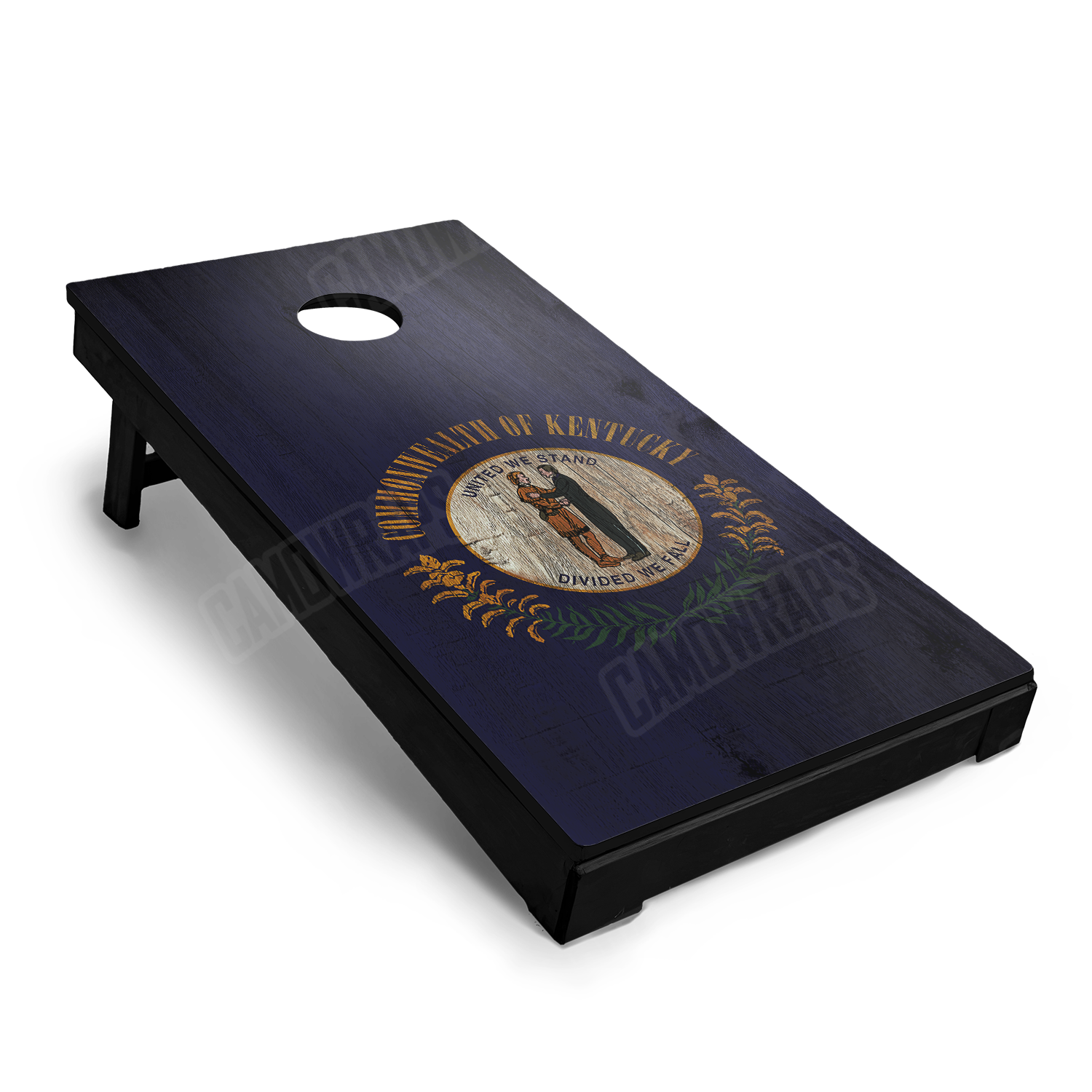 US States Kentucky Distressed Flag Cornhole Vinyl Wrap