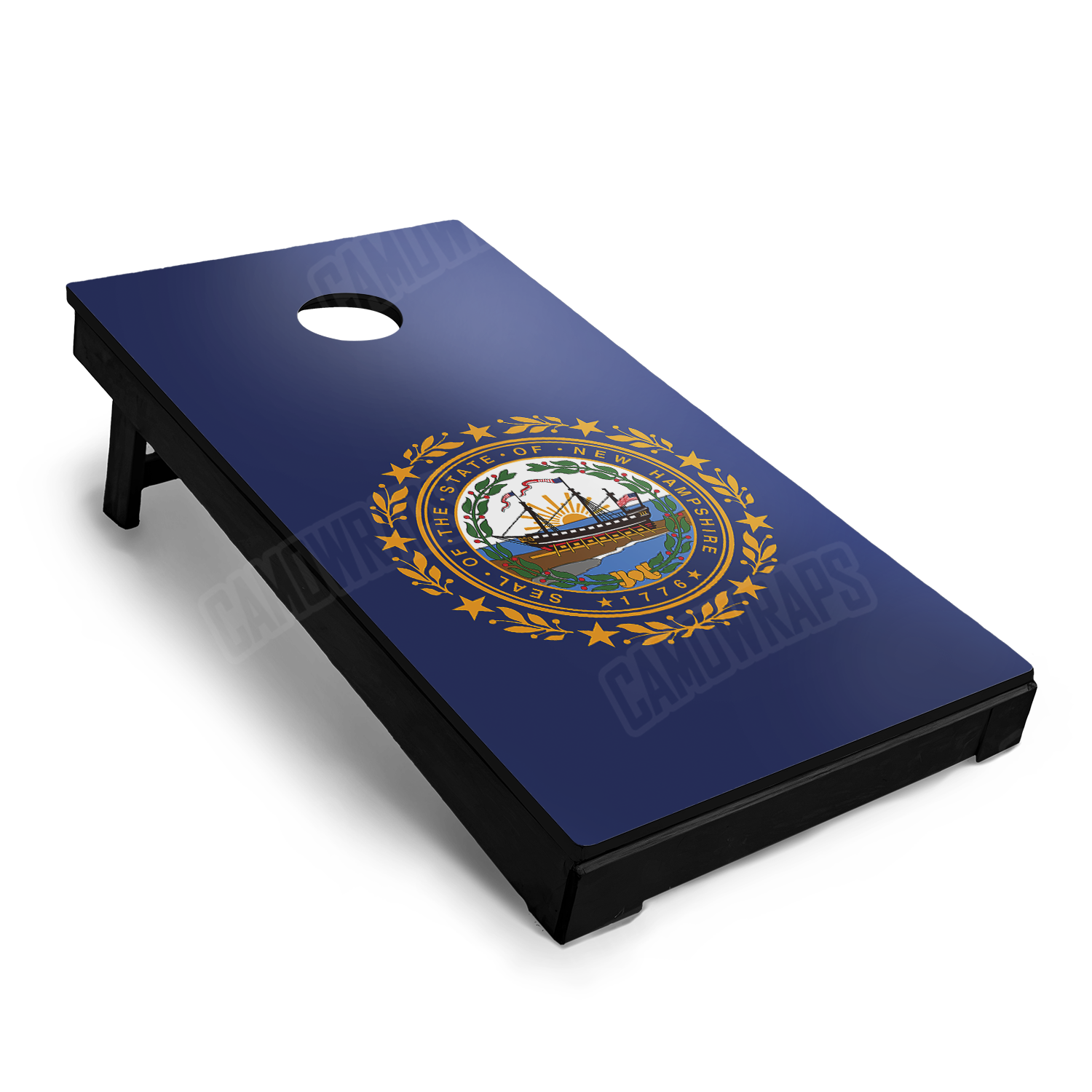 US States New Hampshire Flag Cornhole Vinyl Wrap