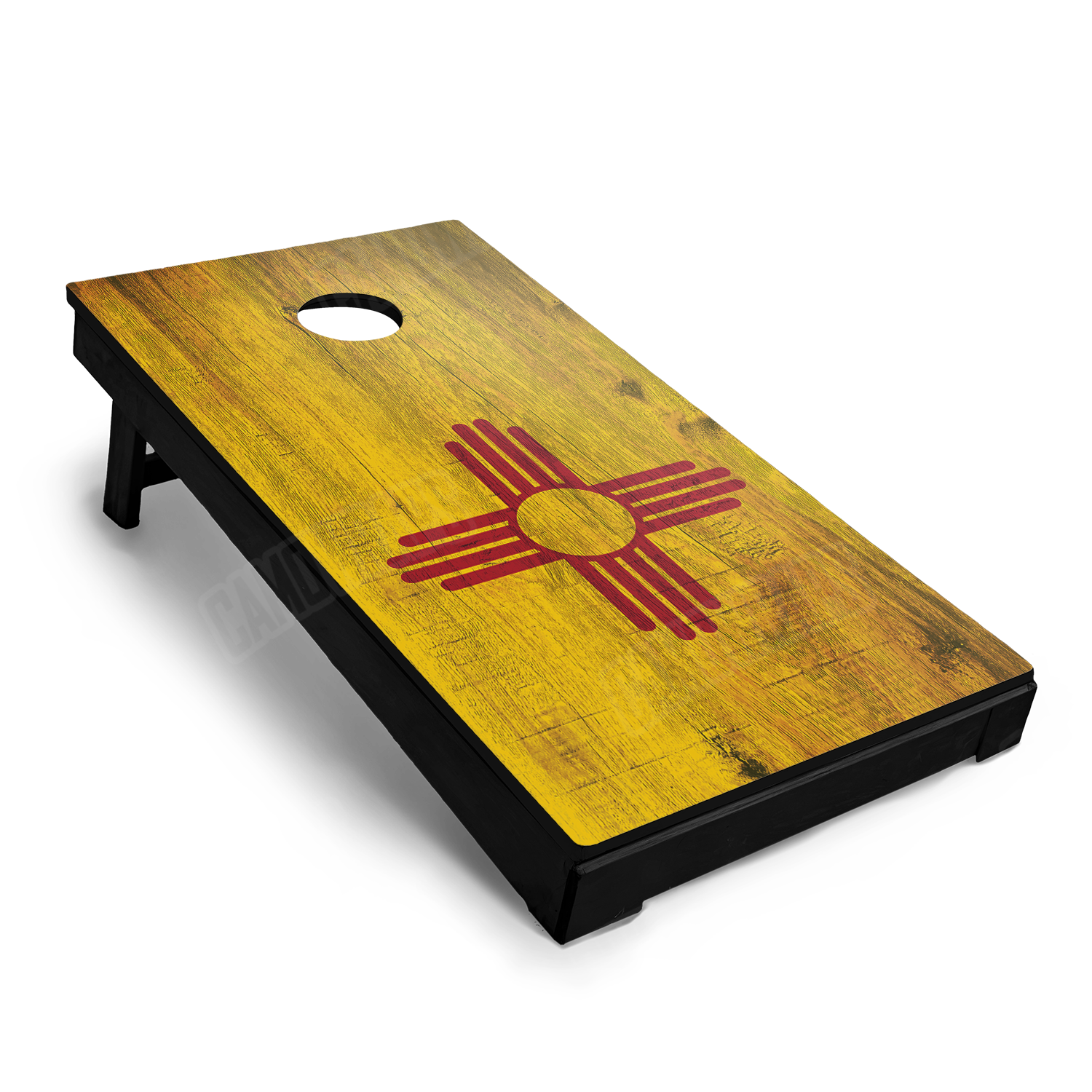 US States New Mexico Distressed Flag Cornhole Vinyl Wrap