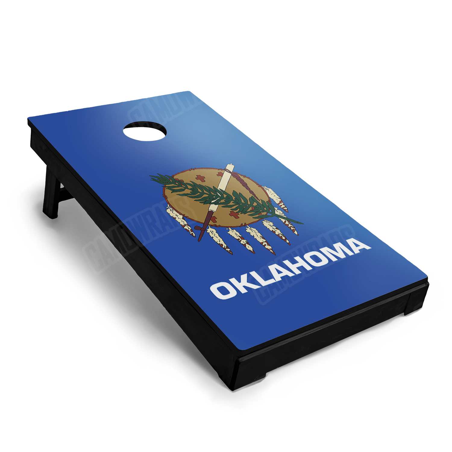 US States Oklahoma Flag Cornhole Vinyl Wrap