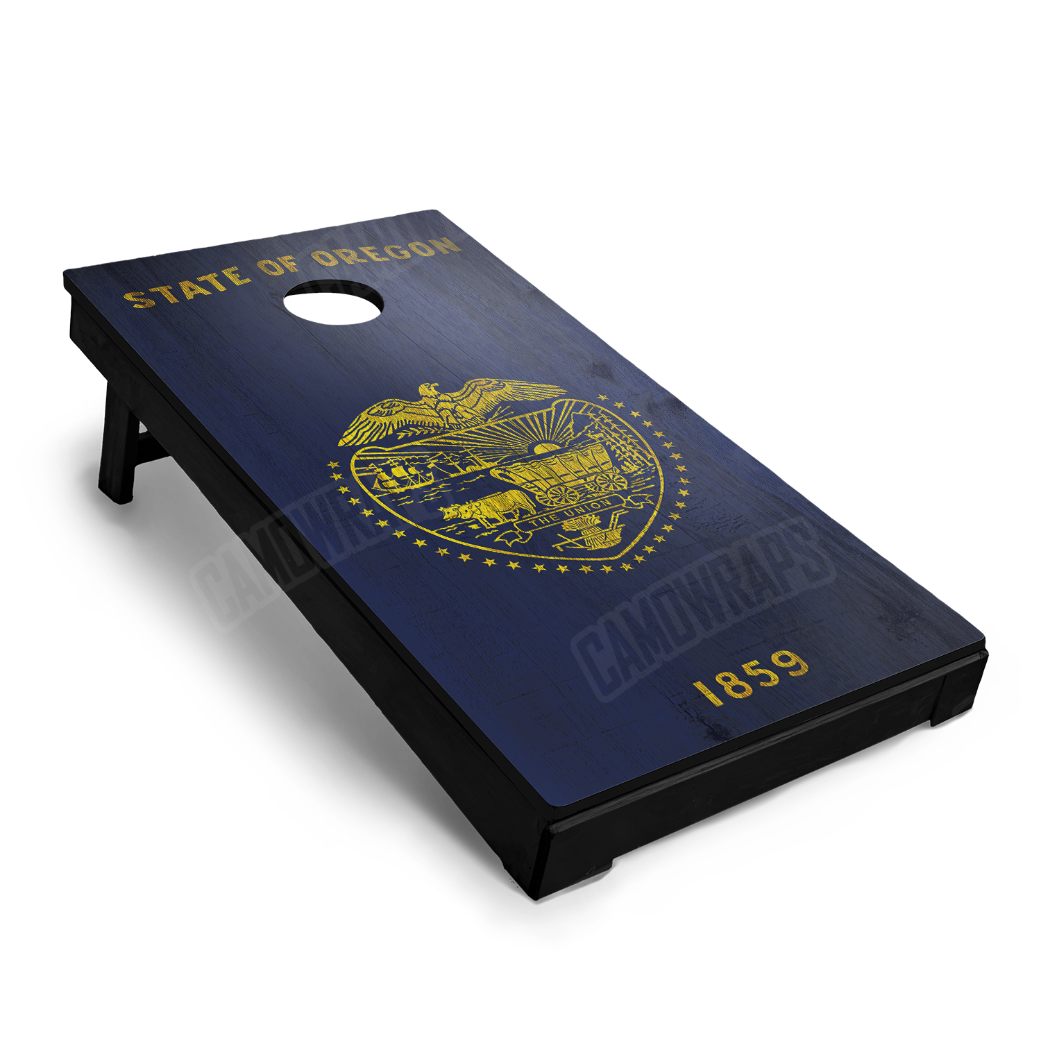 US States Oregon Distressed Flag Cornhole Vinyl Wrap