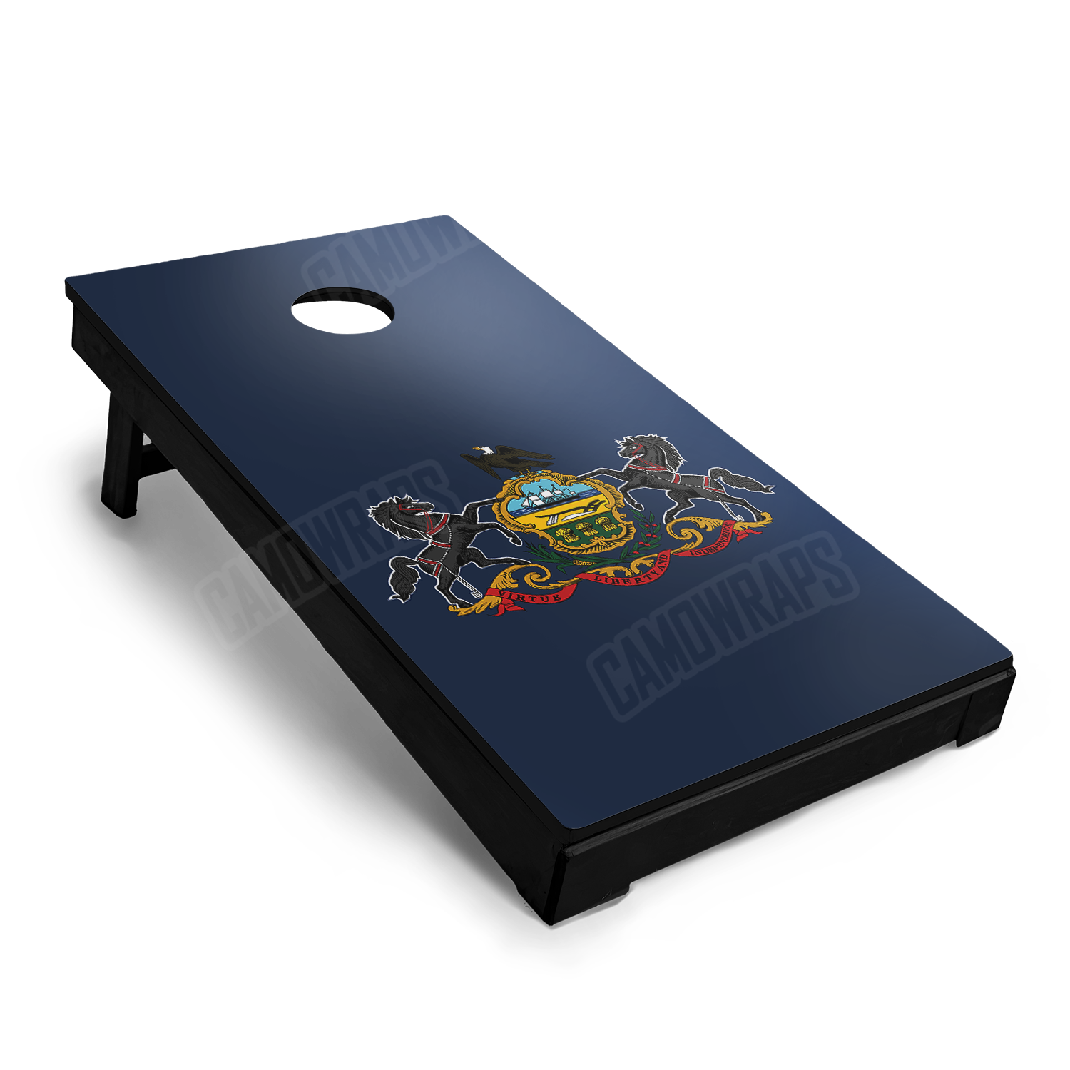 US States Pennsylvania Flag Cornhole Vinyl Wrap