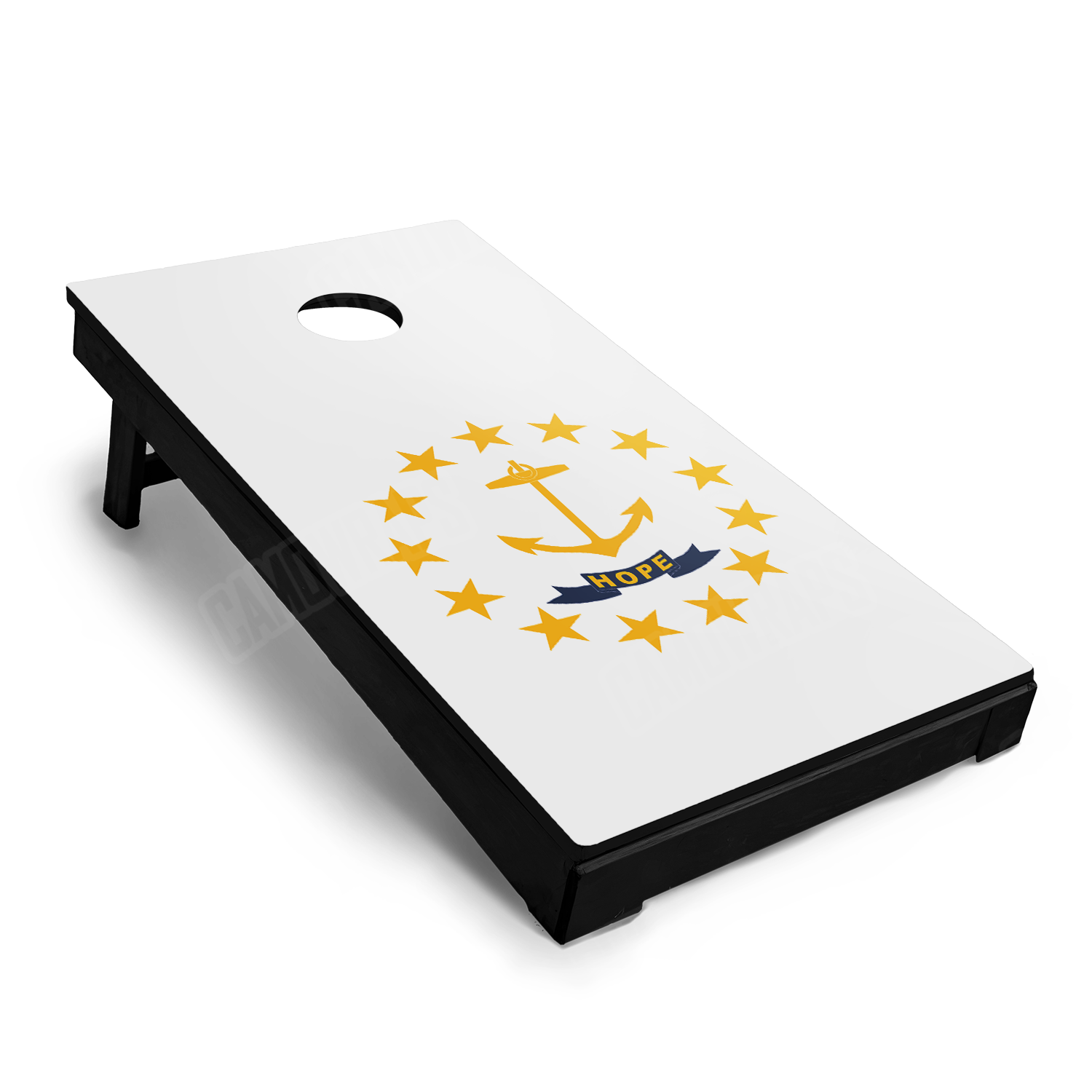 US States Rhode Island Flag Cornhole Vinyl Wrap