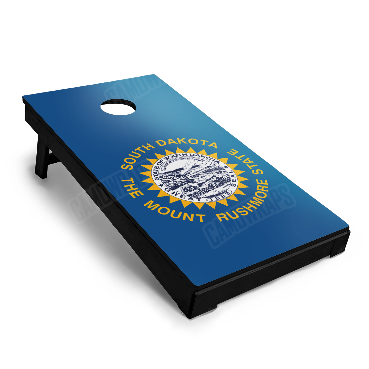 US States South Dakota Flag Cornhole Vinyl Wrap