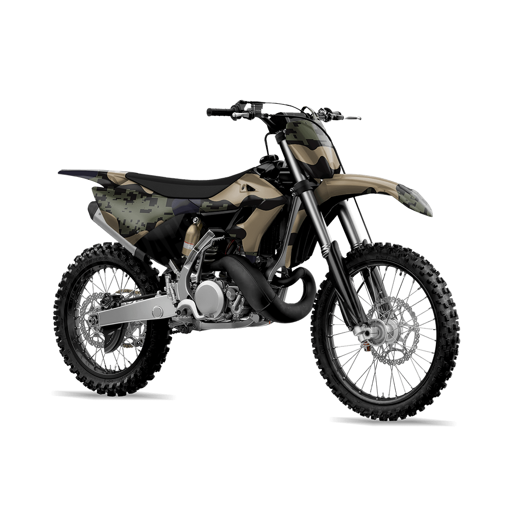 Compound Militant Blue Camo Dirt Bike Vinyl Wrap