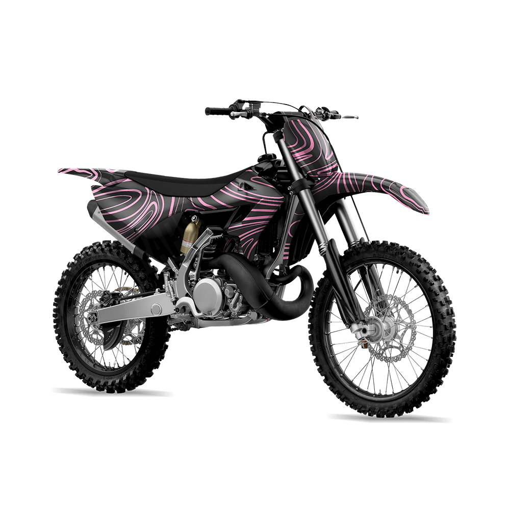 Damascus Pink Camo Dirt Bike Vinyl Wrap