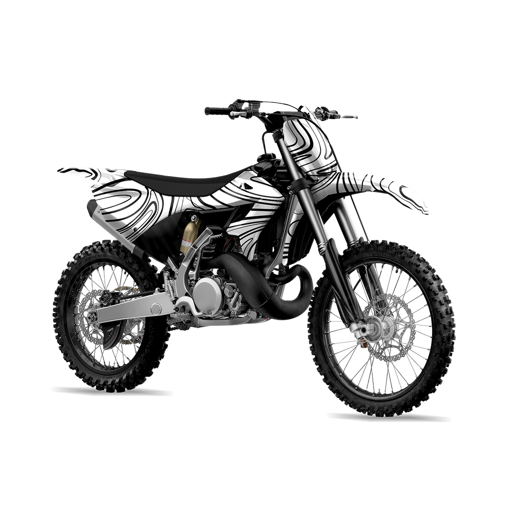 Damascus White Camo Dirt Bike Vinyl Wrap