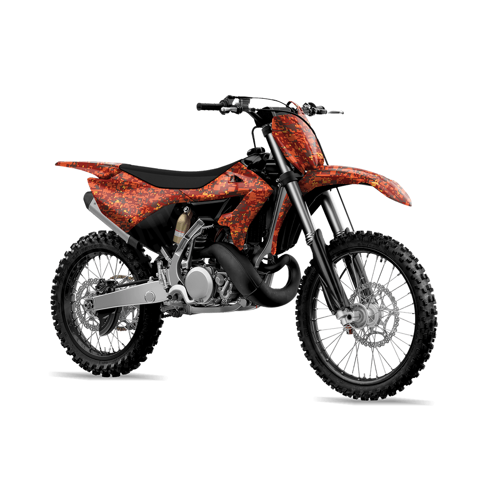 Digital Autumn Camo Dirt Bike Vinyl Wrap