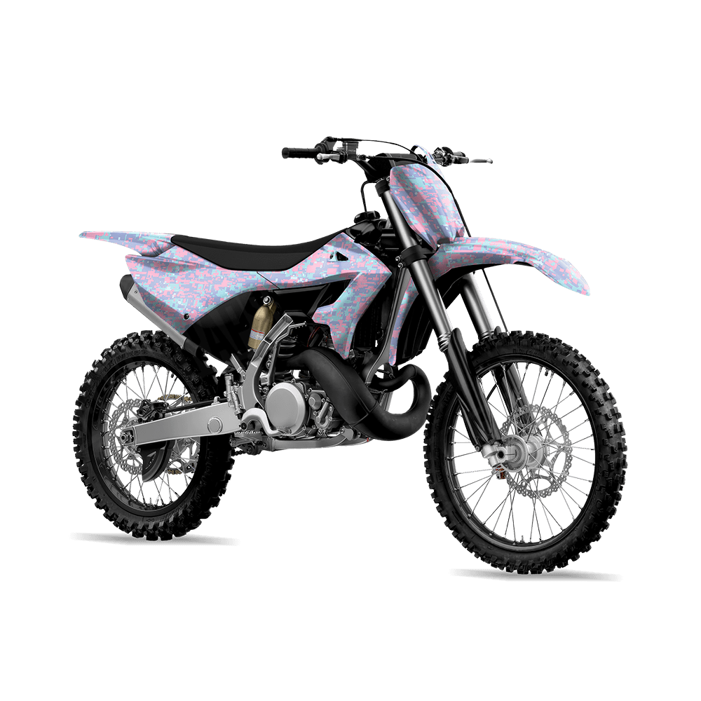 Digital Cotton Candy Camo Dirt Bike Vinyl Wrap