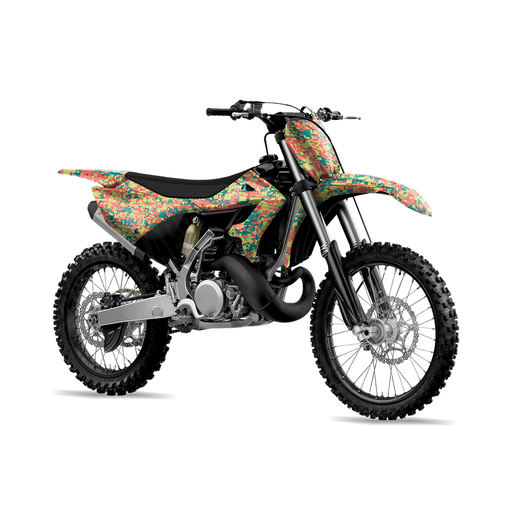 Digital Fiesta Camo Dirt Bike Vinyl Wrap