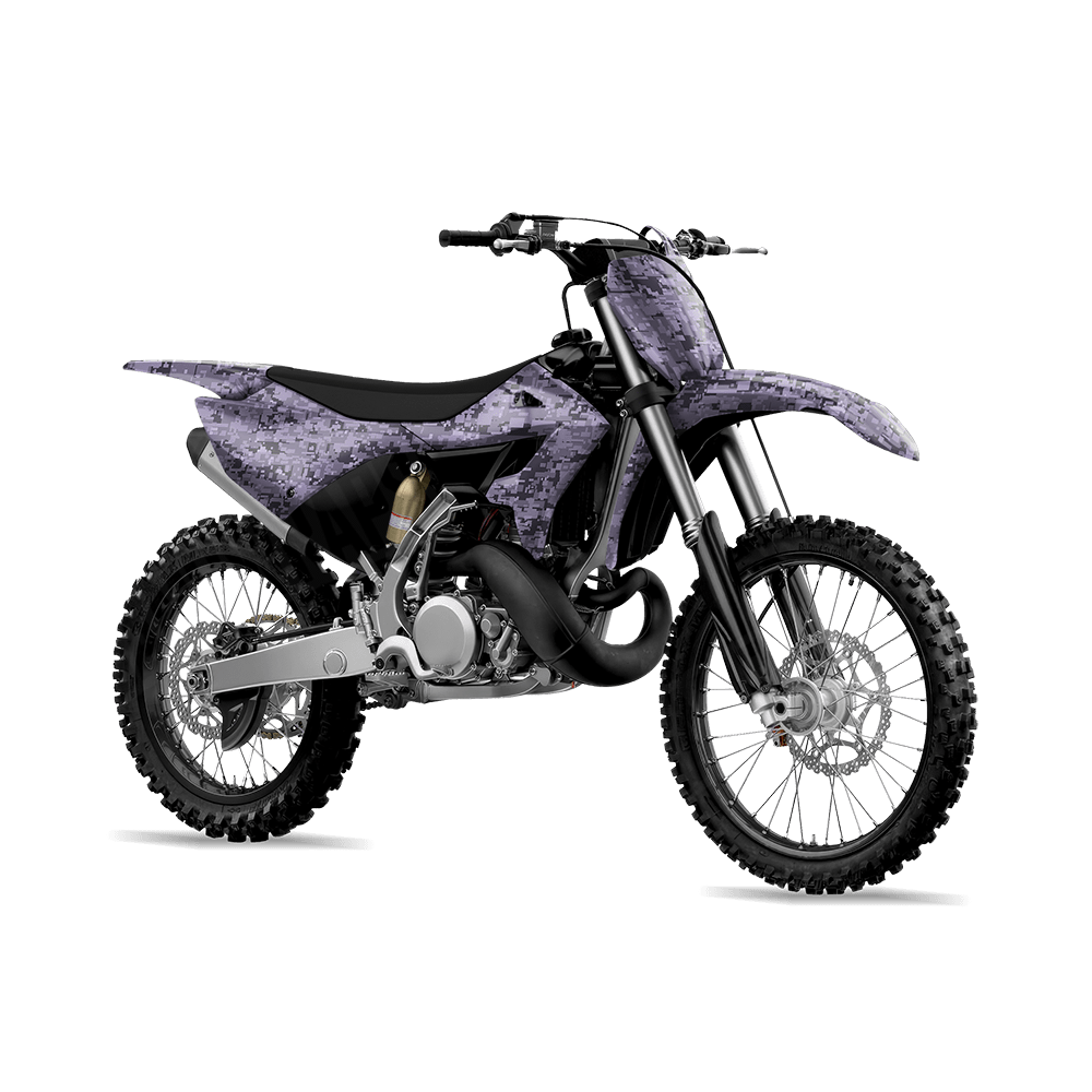 Digital Lilac Camo Dirt Bike Vinyl Wrap