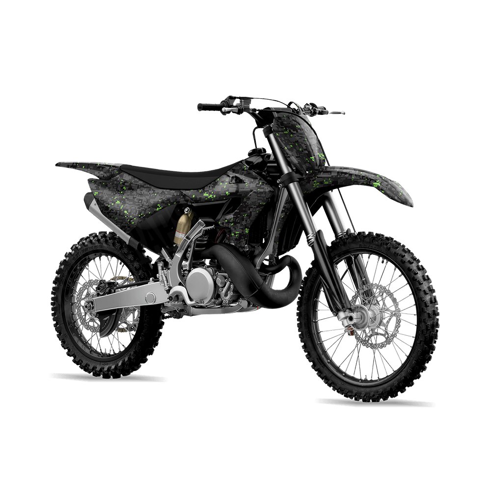Digital Metro Green Camo Dirt Bike Vinyl Wrap