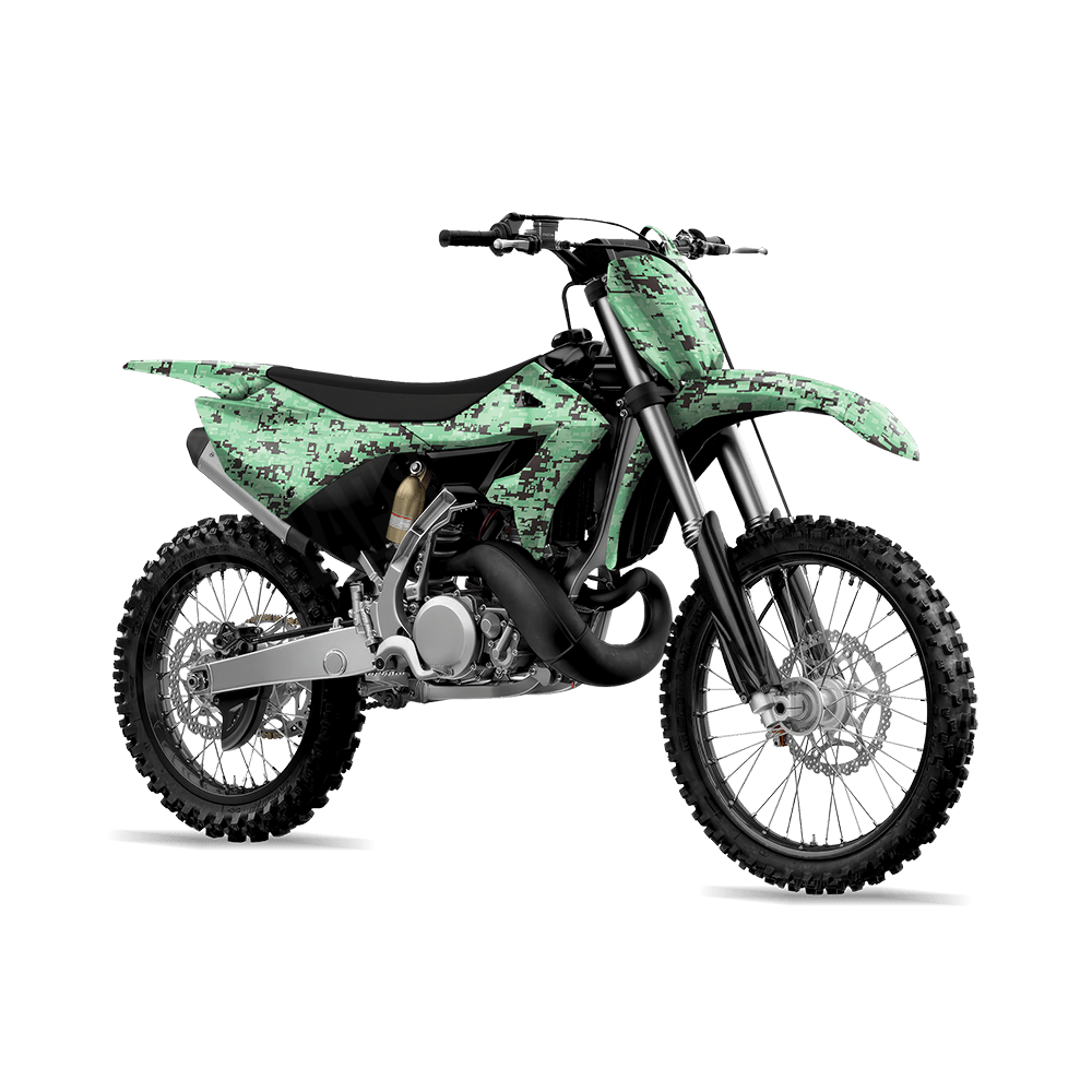 Digital Mint Chocolate Chip Camo Dirt Bike Vinyl Wrap