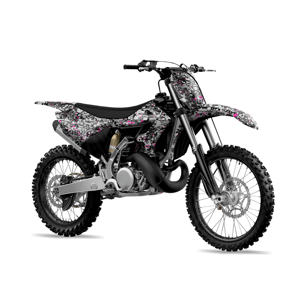 Digital Urban Magenta Camo Dirt Bike Vinyl Wrap