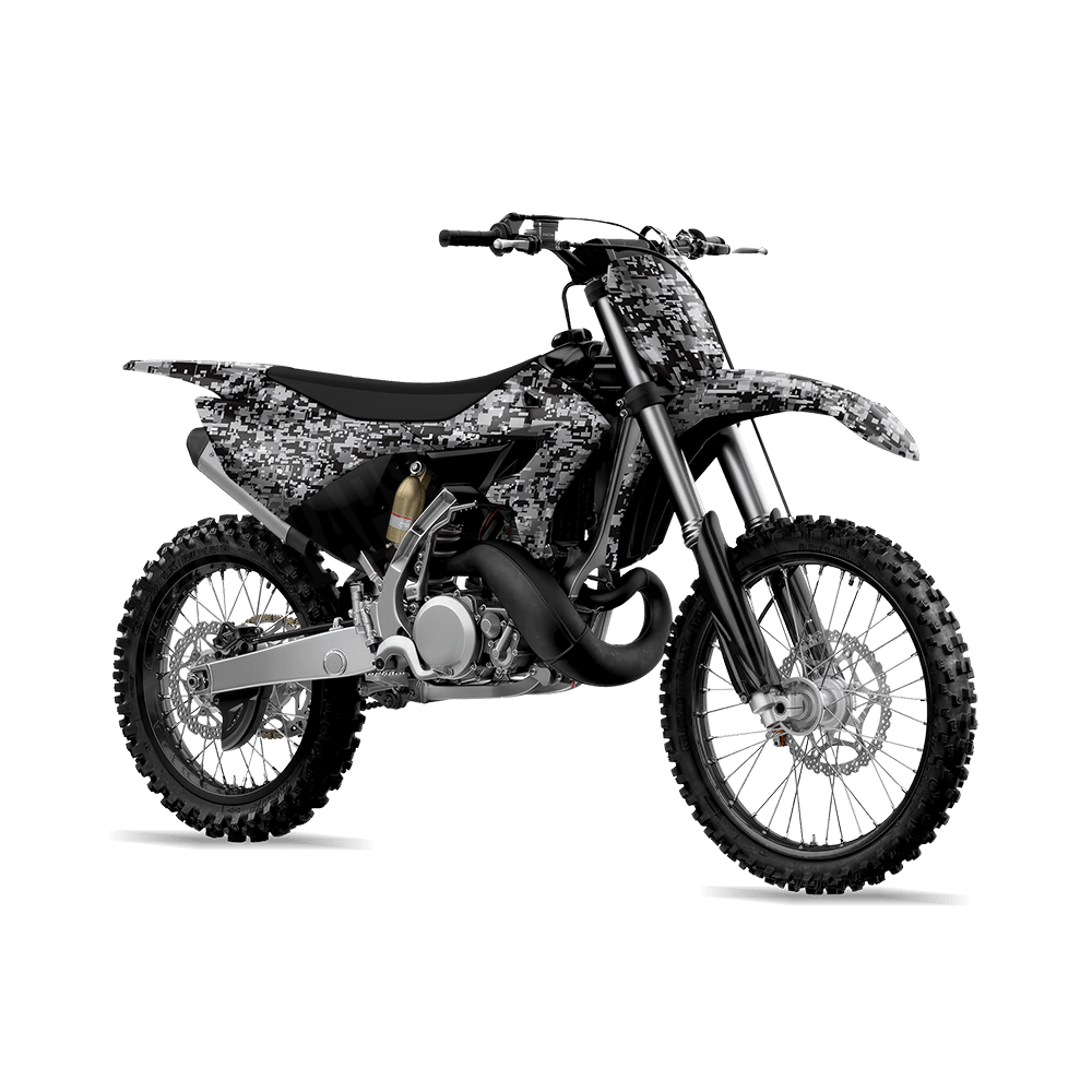 Digital Urban Night Camo Dirt Bike Vinyl Wrap