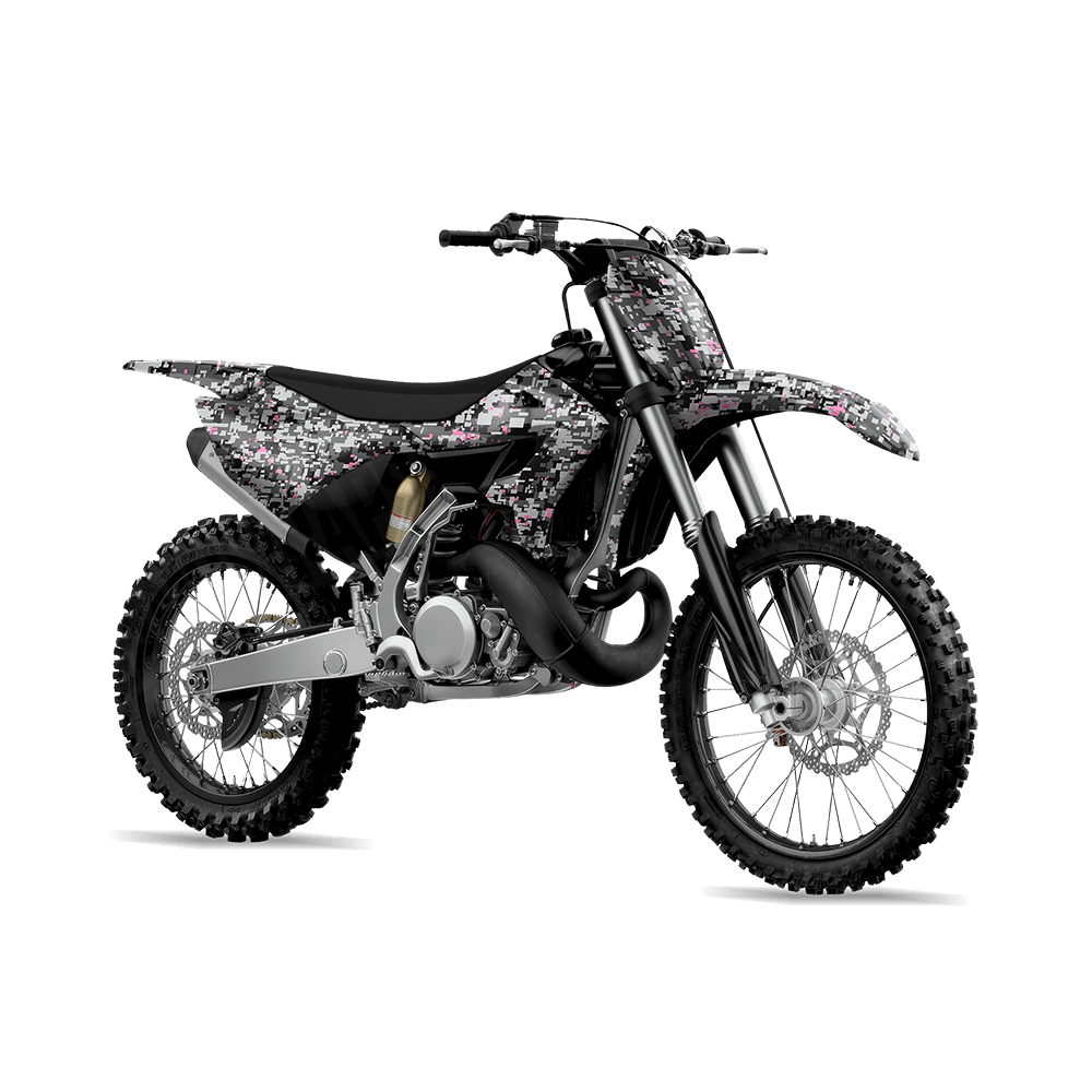 Digital Urban Pink Camo Dirt Bike Vinyl Wrap