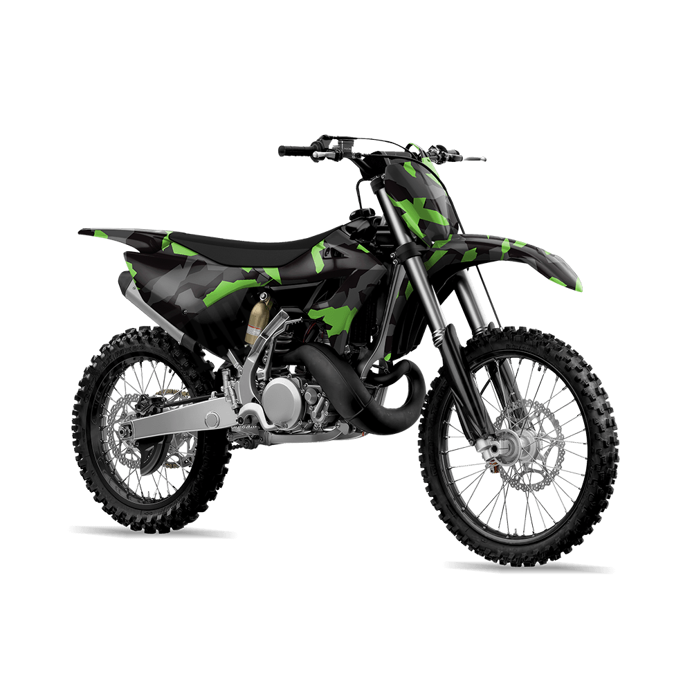 Erratic Metro Green Camo Dirt Bike Vinyl Wrap