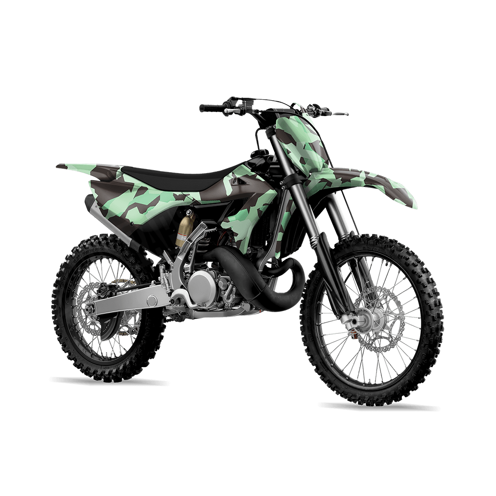 Erratic Mint Chocolate Chip Camo Dirt Bike Vinyl Wrap