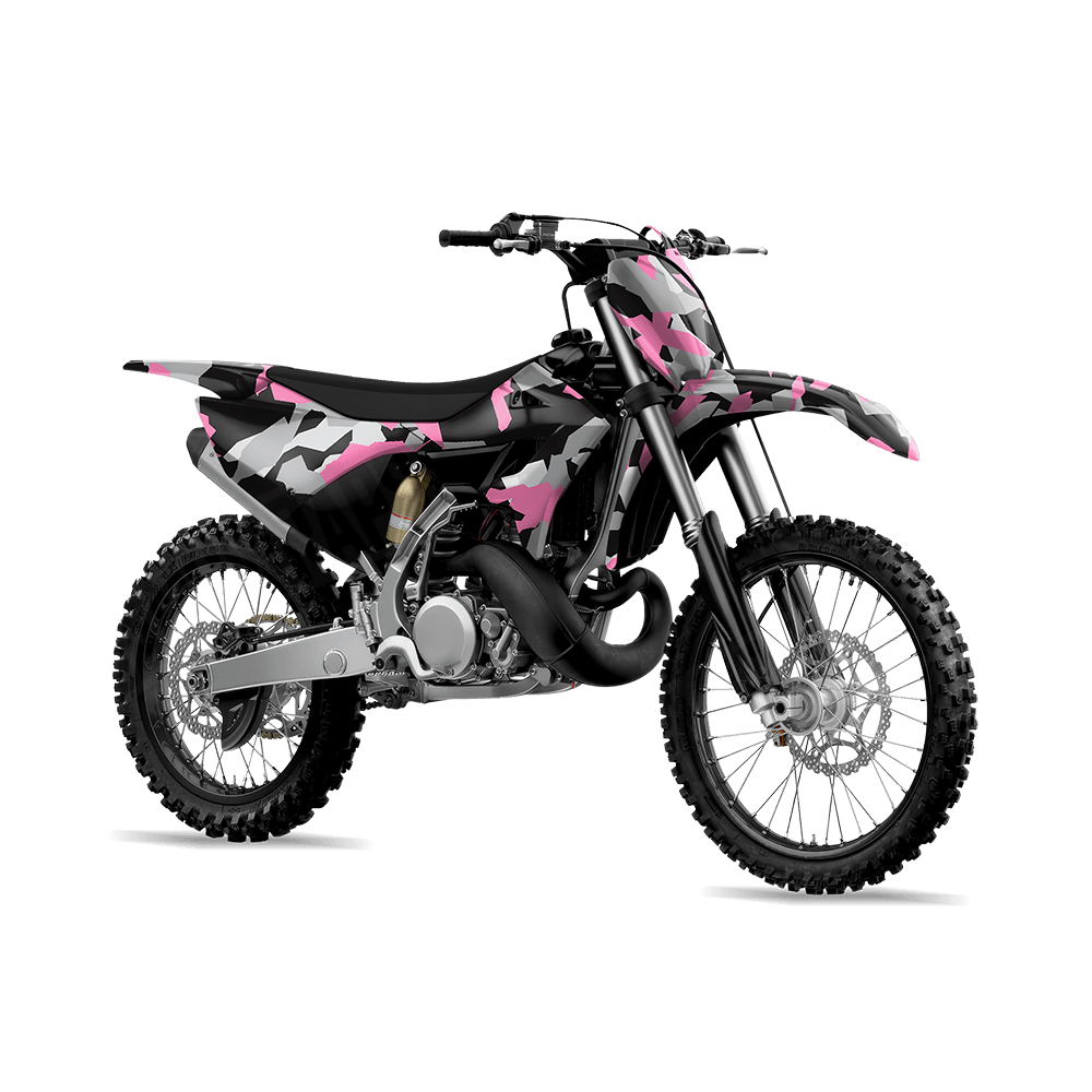 Erratic Pink Tiger Camo Dirt Bike Vinyl Wrap