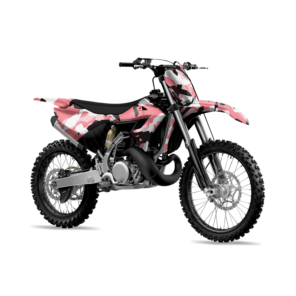 Erratic Pink Camo Dirt Bike Vinyl Wrap