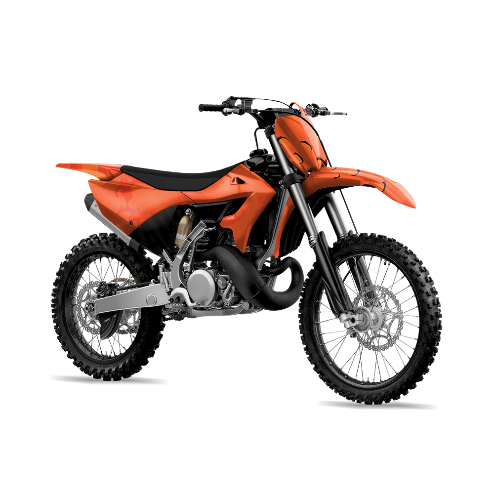Jumbo Battle Storm Elite Orange Camo Dirt Bike Vinyl Wrap
