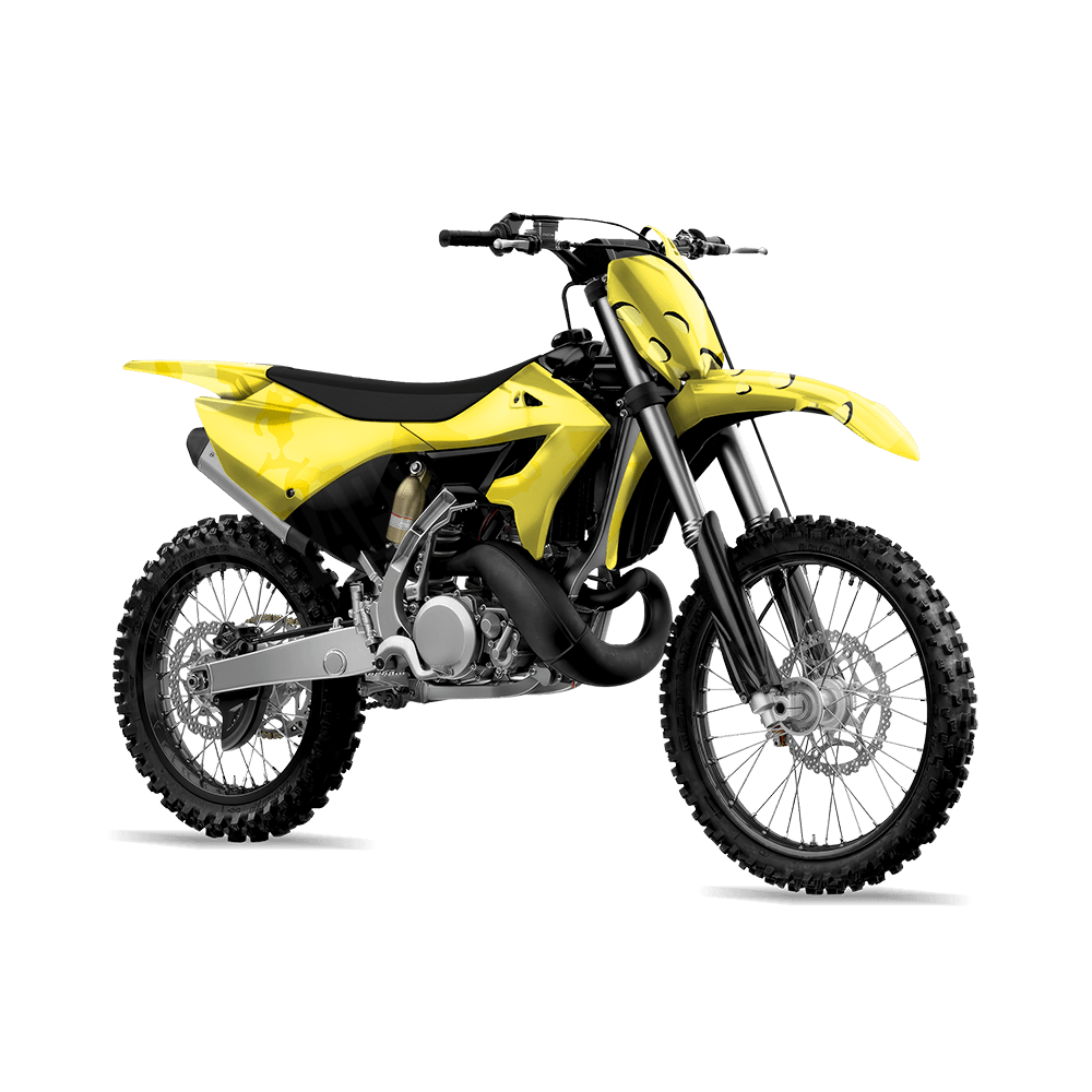 Jumbo Battle Storm Elite Yellow Camo Dirt Bike Vinyl Wrap