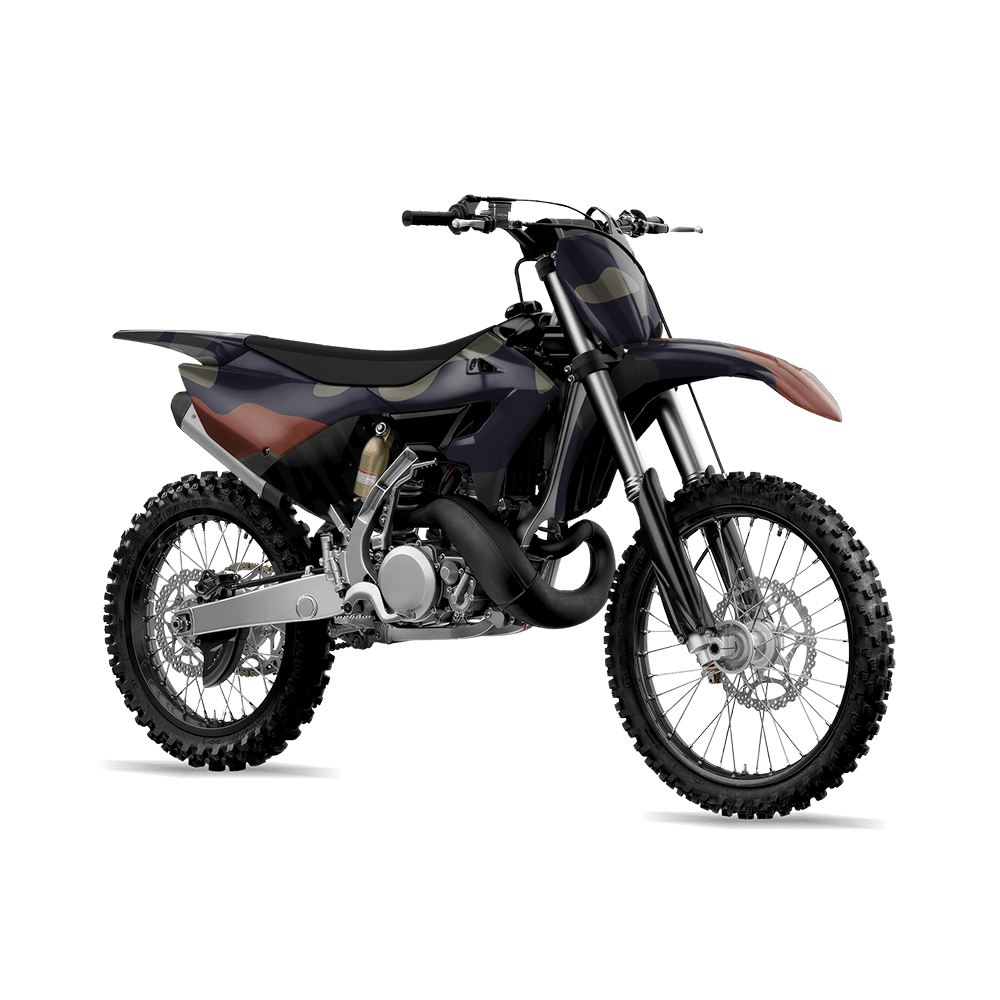 Jumbo Classic Blue Copper Camo Dirt Bike Vinyl Wrap