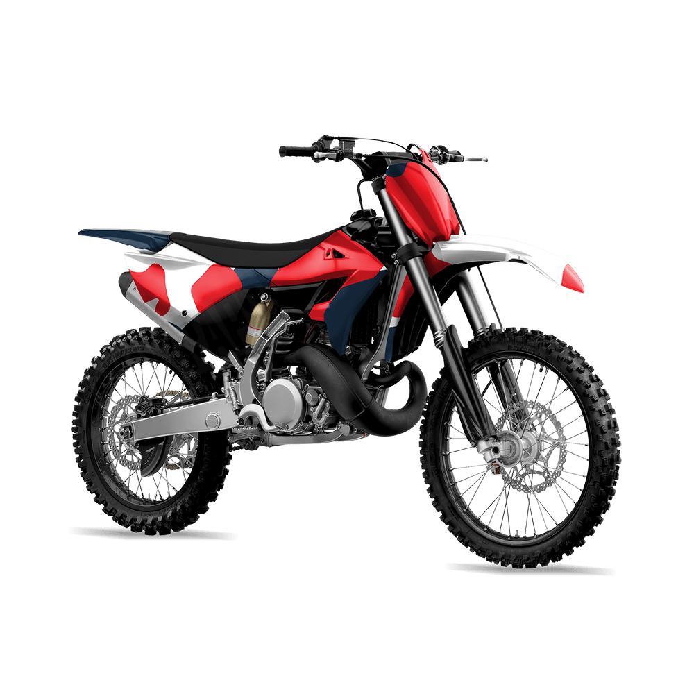 Jumbo Cumulus America Camo Dirt Bike Vinyl Wrap