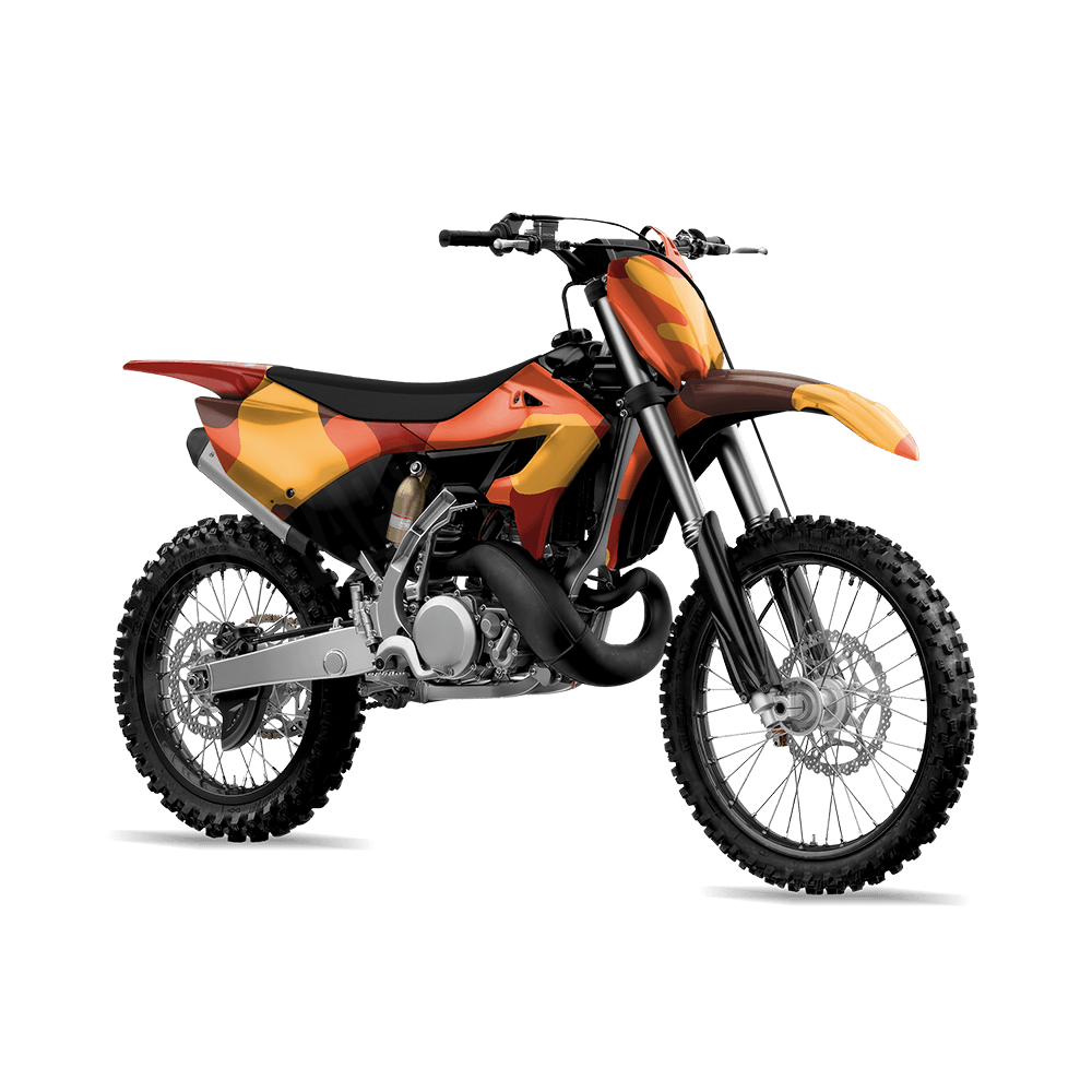 Jumbo Cumulus Autumn Camo Dirt Bike Vinyl Wrap