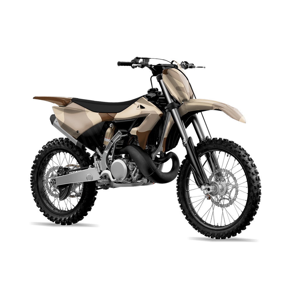Jumbo Cumulus Desert Camo Dirt Bike Vinyl Wrap