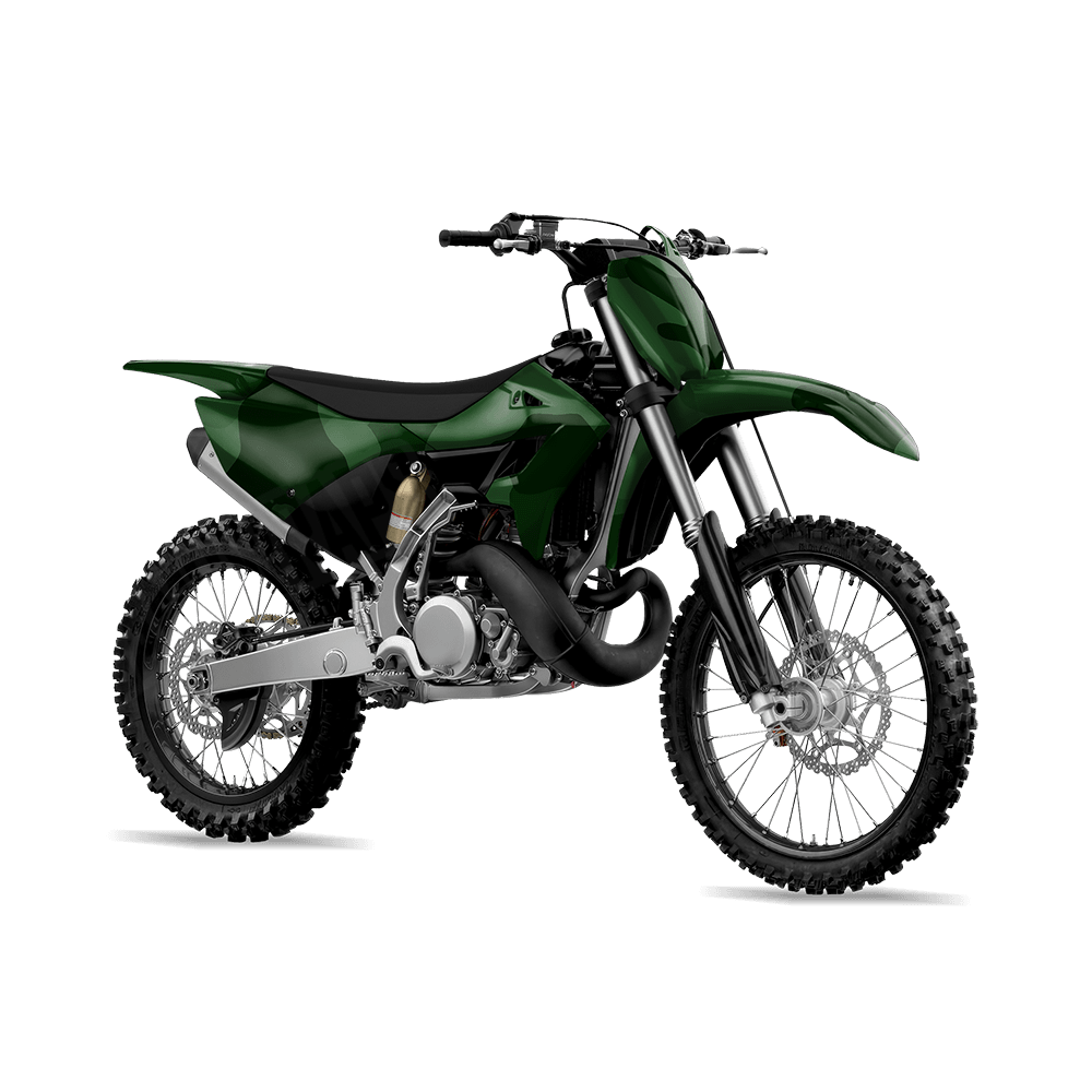 Jumbo Cumulus Elite Green Camo Dirt Bike Vinyl Wrap