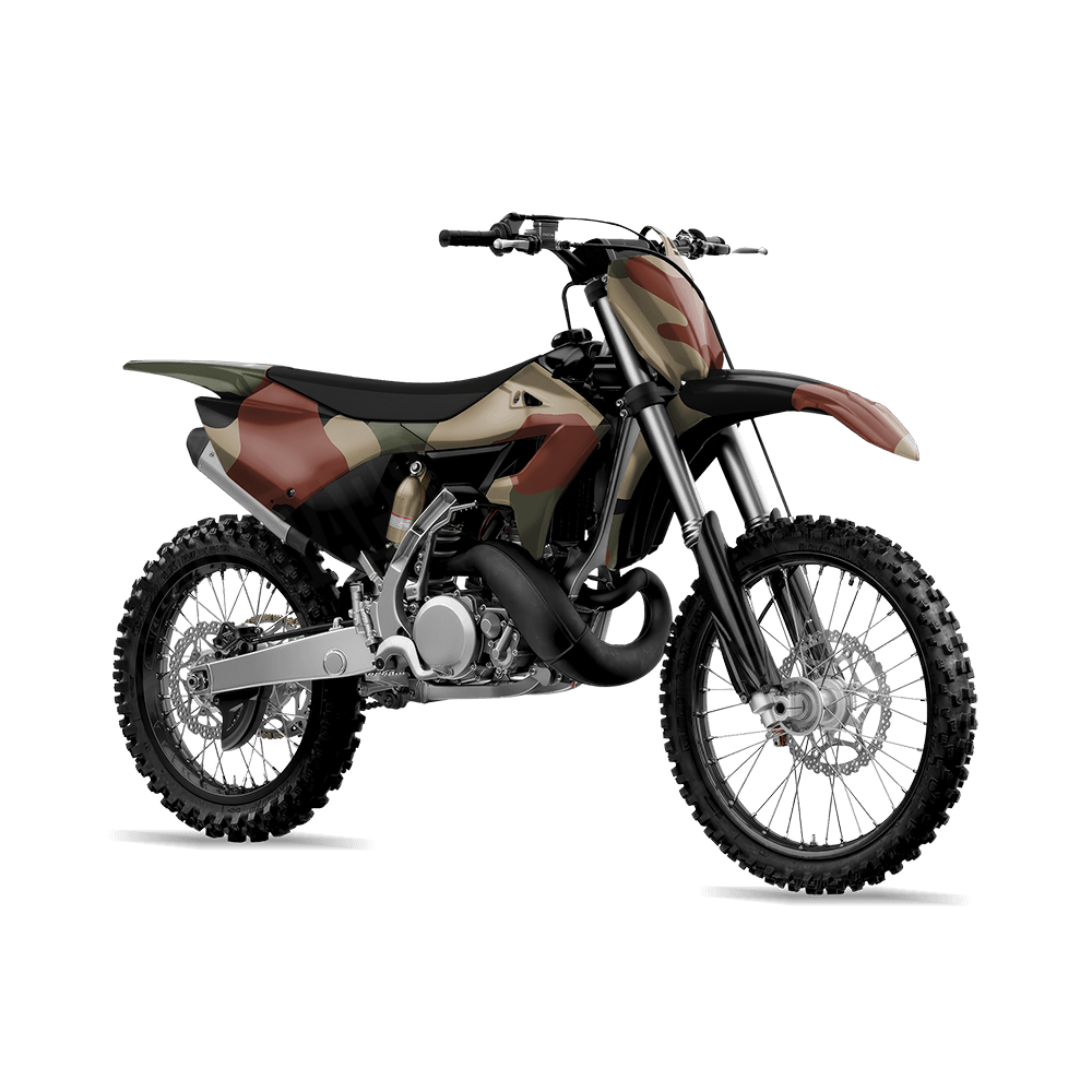 Jumbo Cumulus Militant Copper Camo Dirt Bike Vinyl Wrap