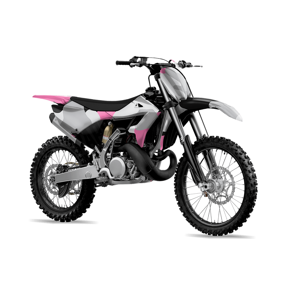 Jumbo Cumulus Pink Tiger Camo Dirt Bike Vinyl Wrap