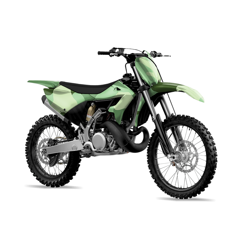 Jumbo Cumulus Pistachio Camo Dirt Bike Vinyl Wrap
