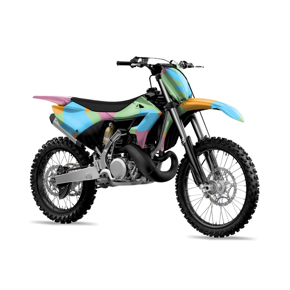 Jumbo Cumulus Sherbert Camo Dirt Bike Vinyl Wrap