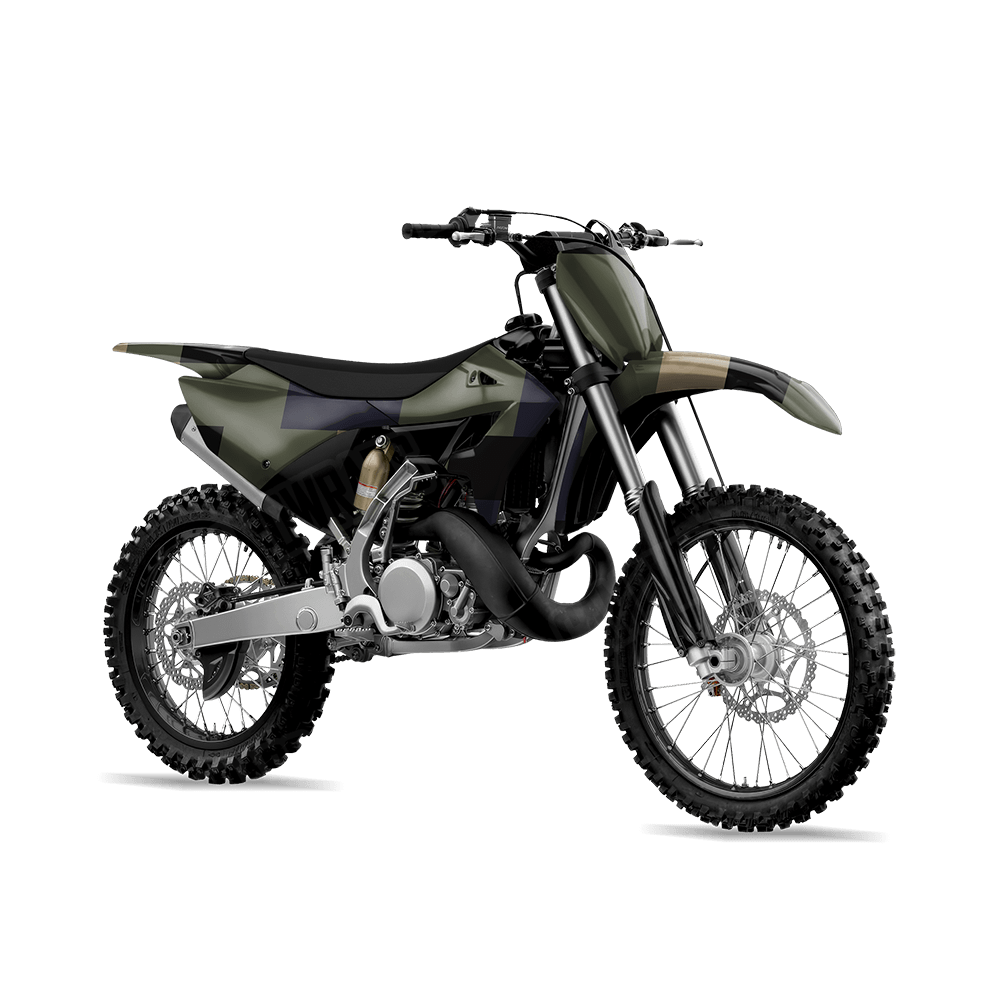 Pixel Militant Blue Dirt Bike Wraps