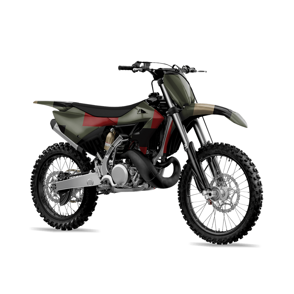 Pixel Militant Red Dirt Bike Wraps