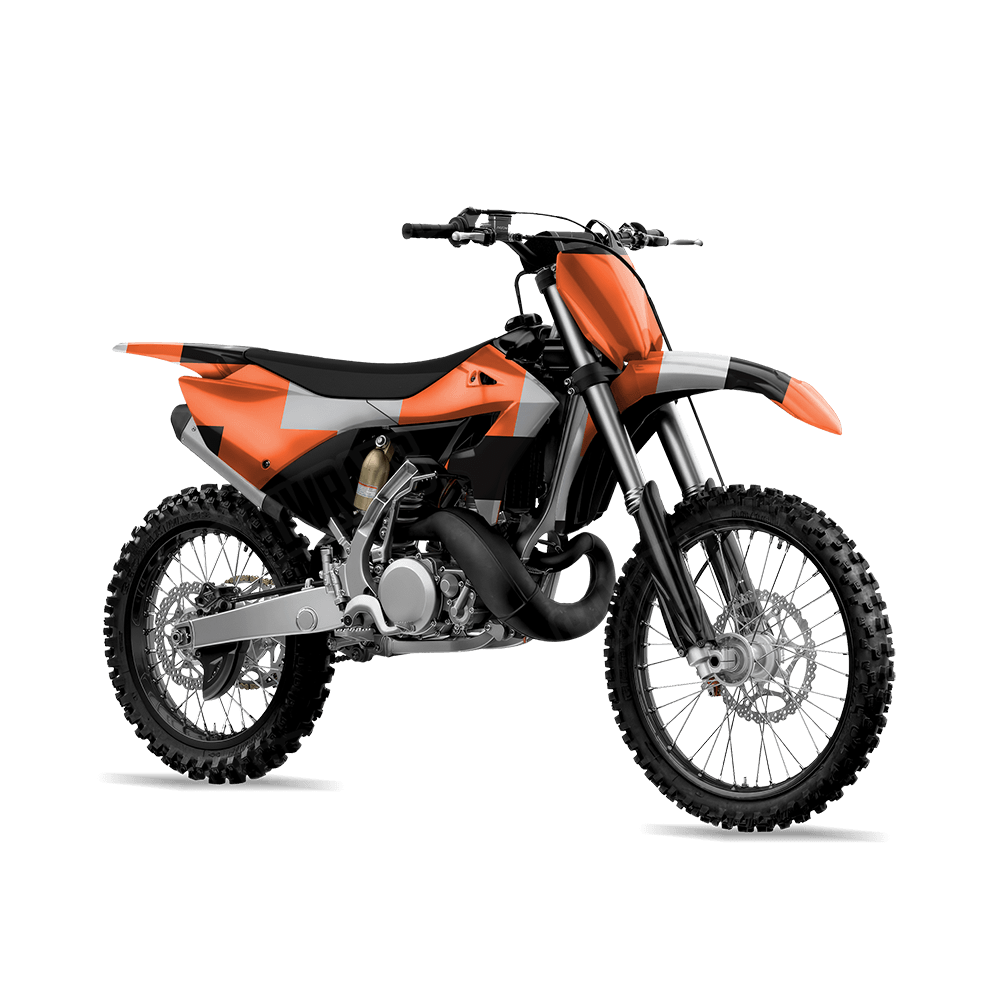 Pixel Orange Tiger Dirt Bike Wraps