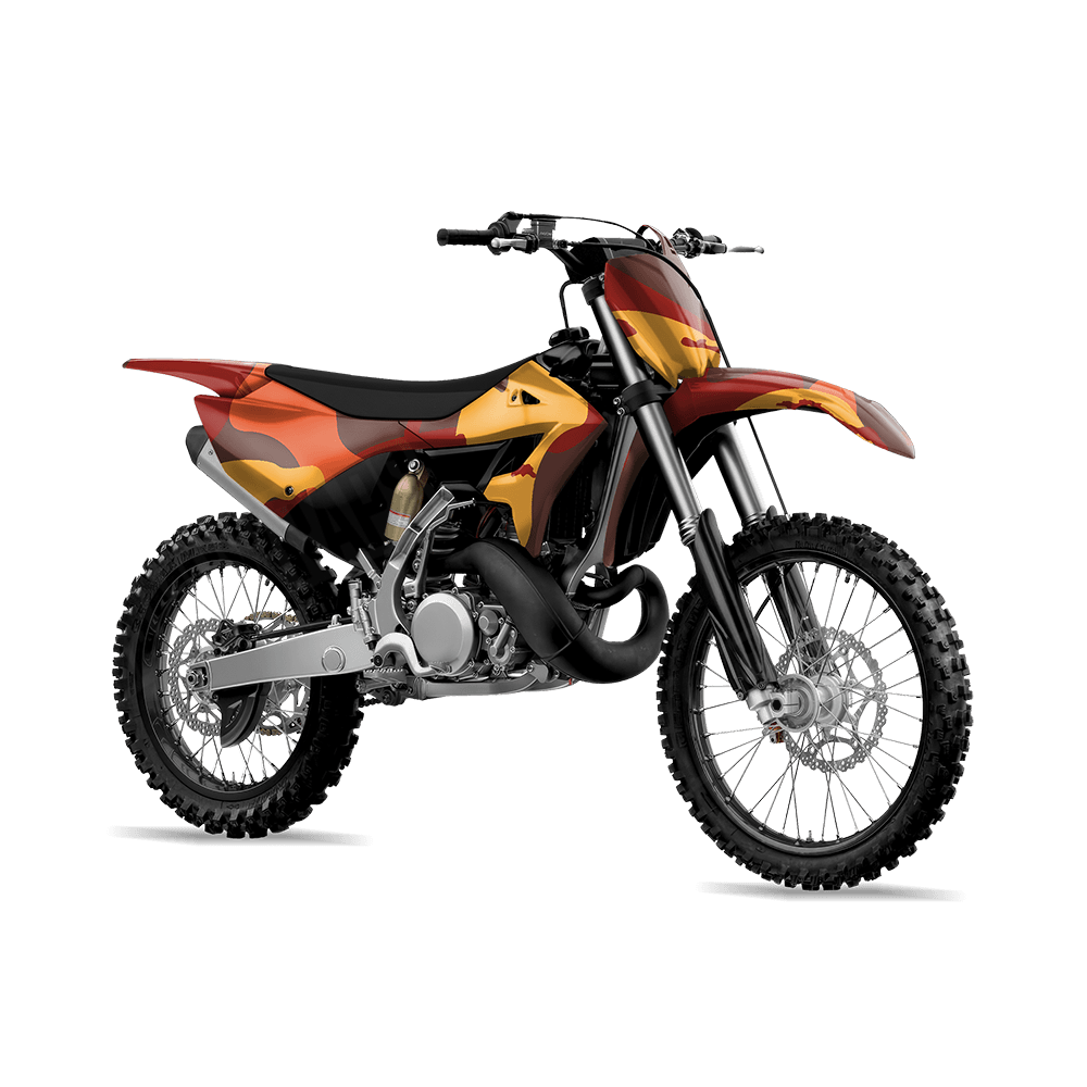 Jumbo Ragged Autumn Camo Dirt Bike Vinyl Wrap