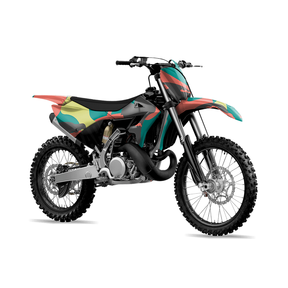 Jumbo Ragged Fiesta Camo Dirt Bike Vinyl Wrap