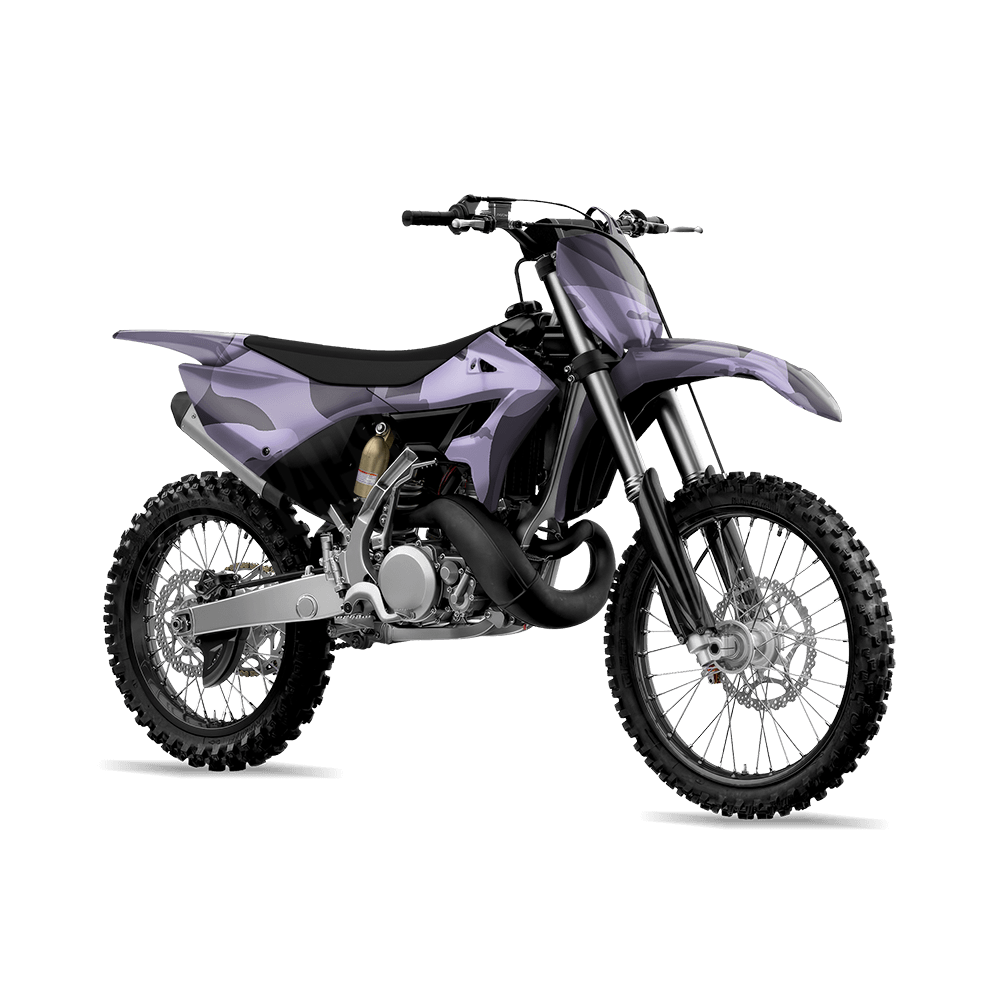 Jumbo Ragged Lilac Camo Dirt Bike Vinyl Wrap