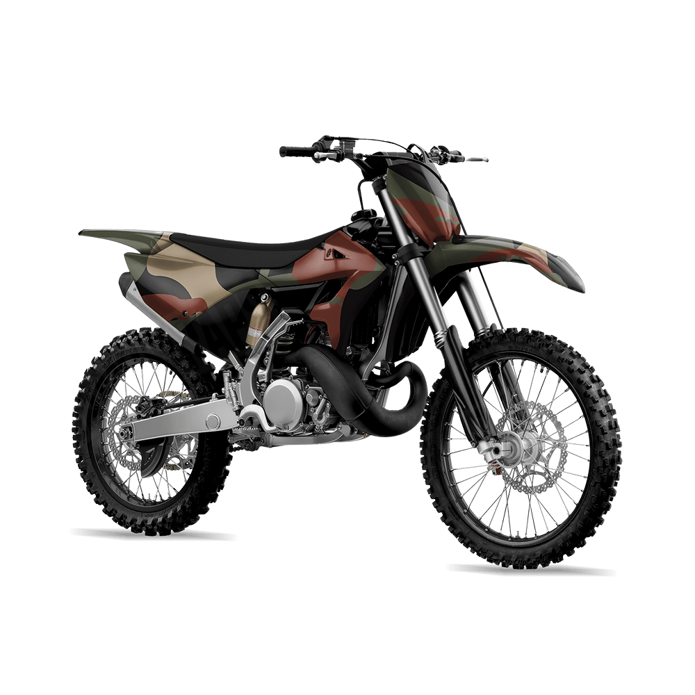 Jumbo Ragged Militant Copper Camo Dirt Bike Vinyl Wrap