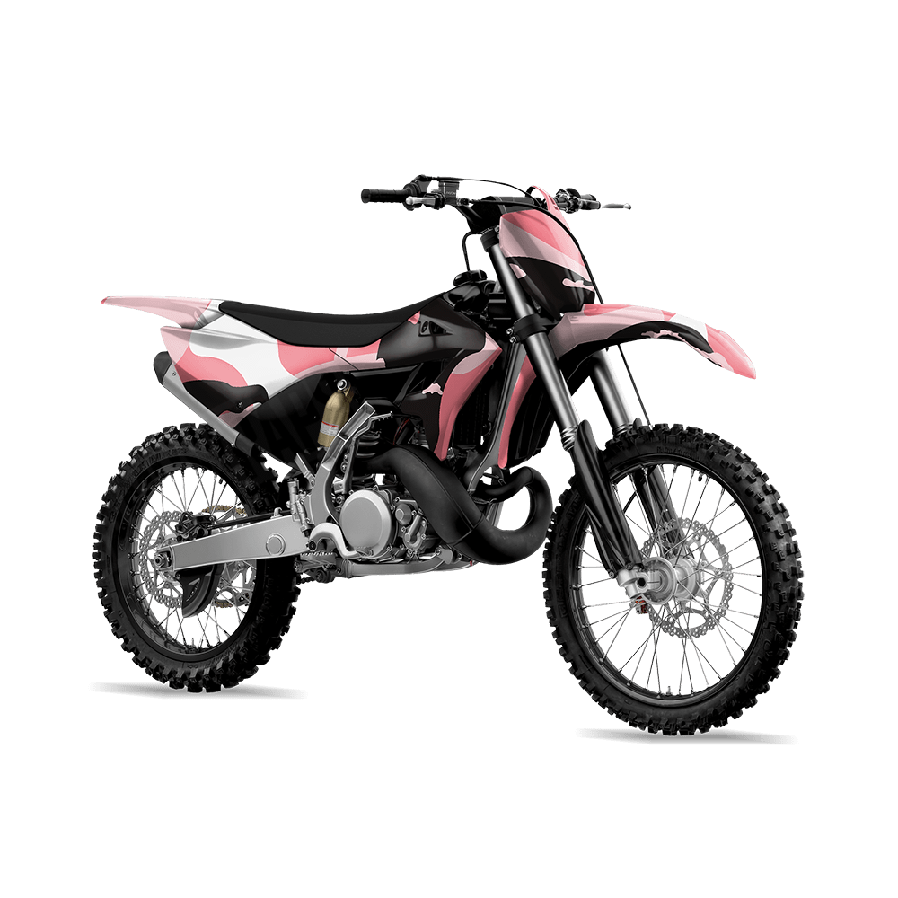 Jumbo Ragged Pink Camo Dirt Bike Vinyl Wrap
